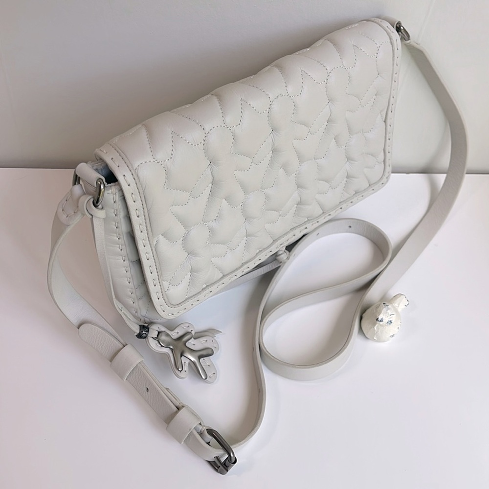 Henry Beguelin Italian Leather Crossbody / Color Chalk €440/$594 - Picture 7 of 17